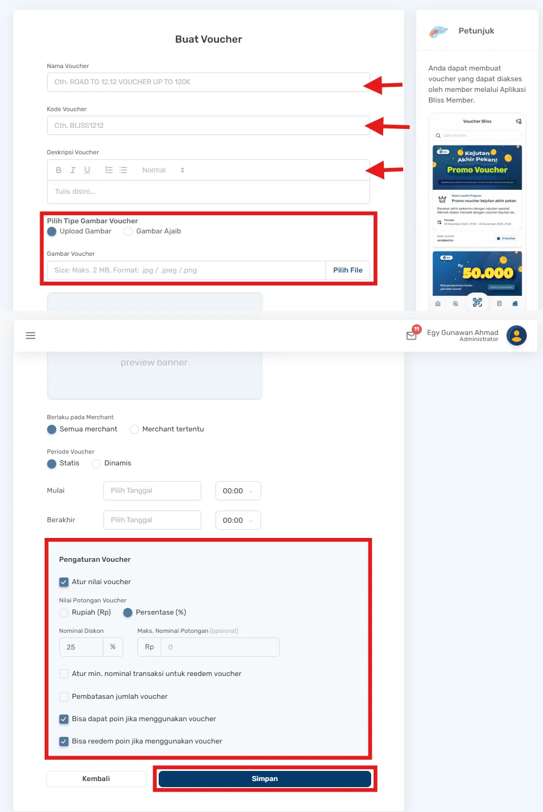 Cara membuat voucher